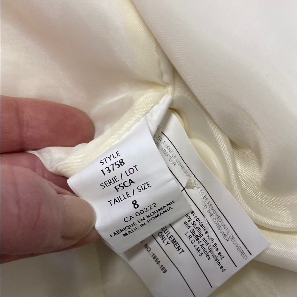 JESSICA Vintage Elegant Wool Blend Cream Women's Coat - Picture 15 of 16